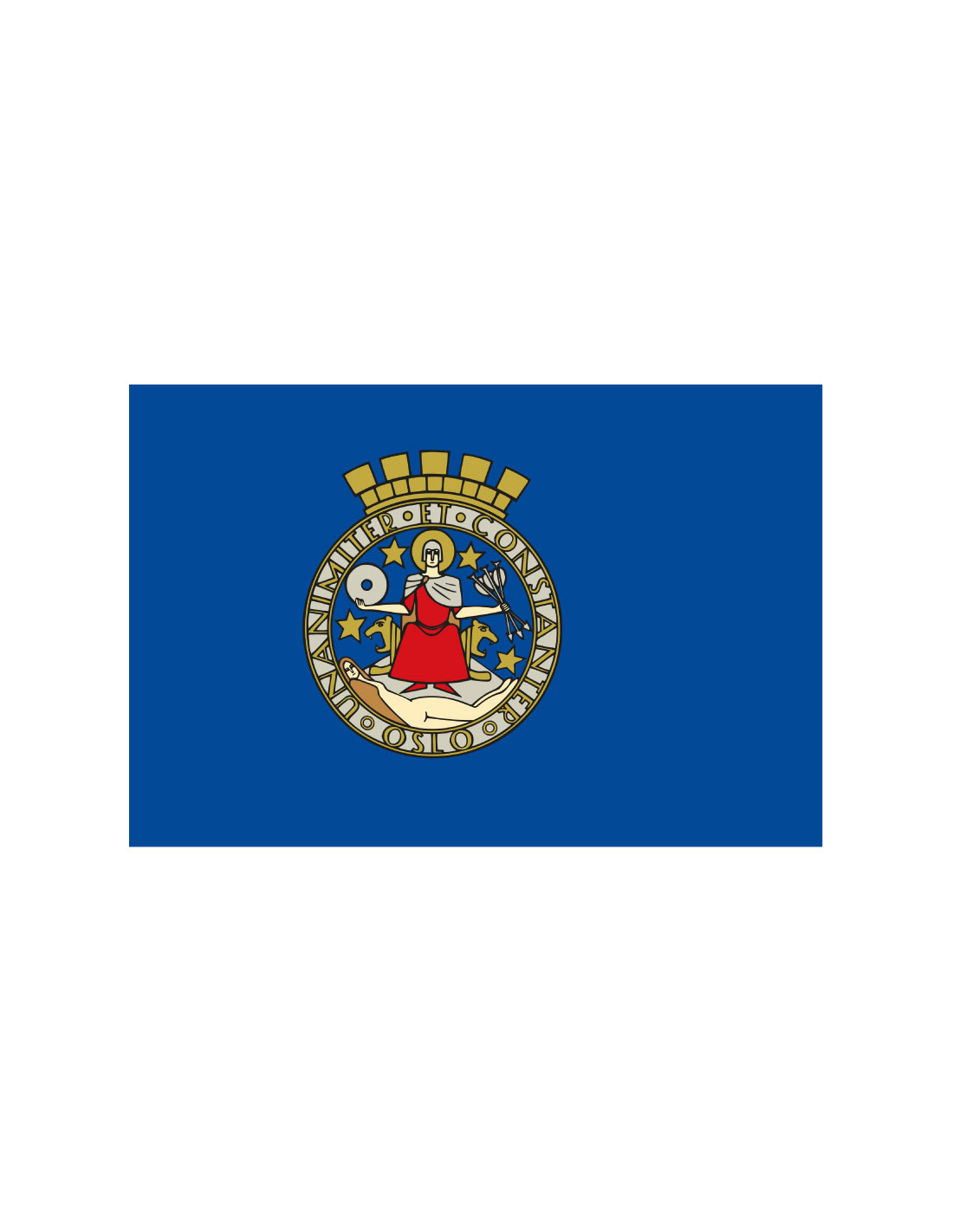 Bandera de Oslo. Noruega