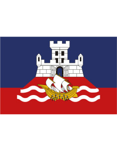 Bandera de Belgrado. Serbia
