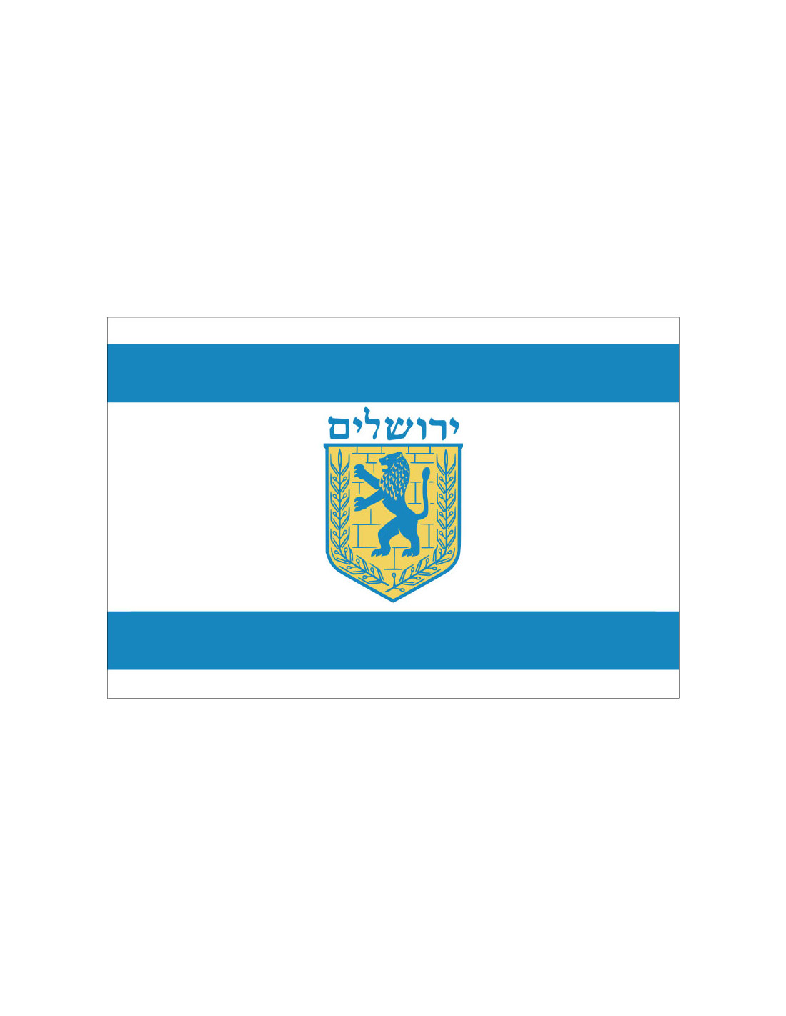 Bandera de Jerusalén. Israel
