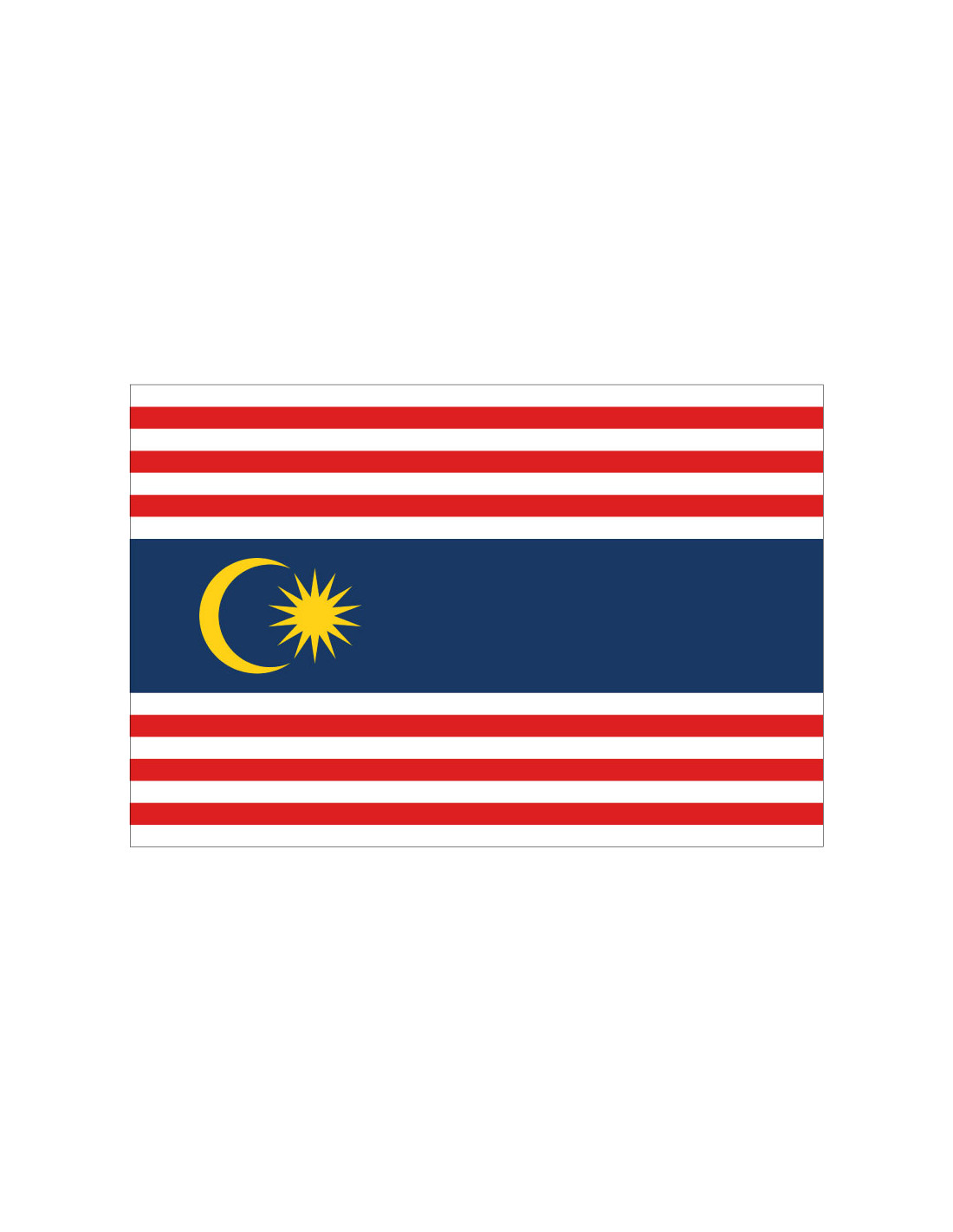 Bandera de Kuala Lumpur. Malasia