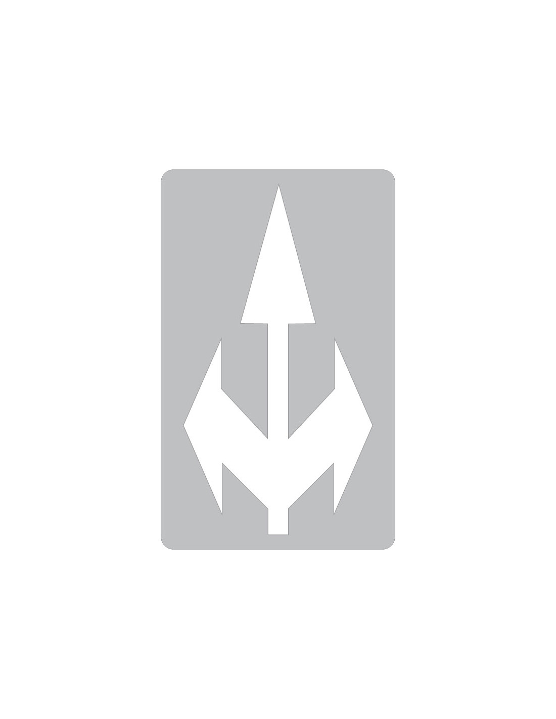 Plantilla Flecha Carril 3 Direcciones