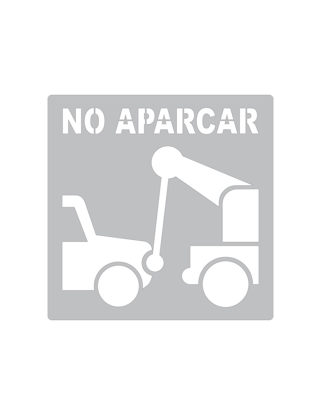 Plantilla No Aparcar Grua