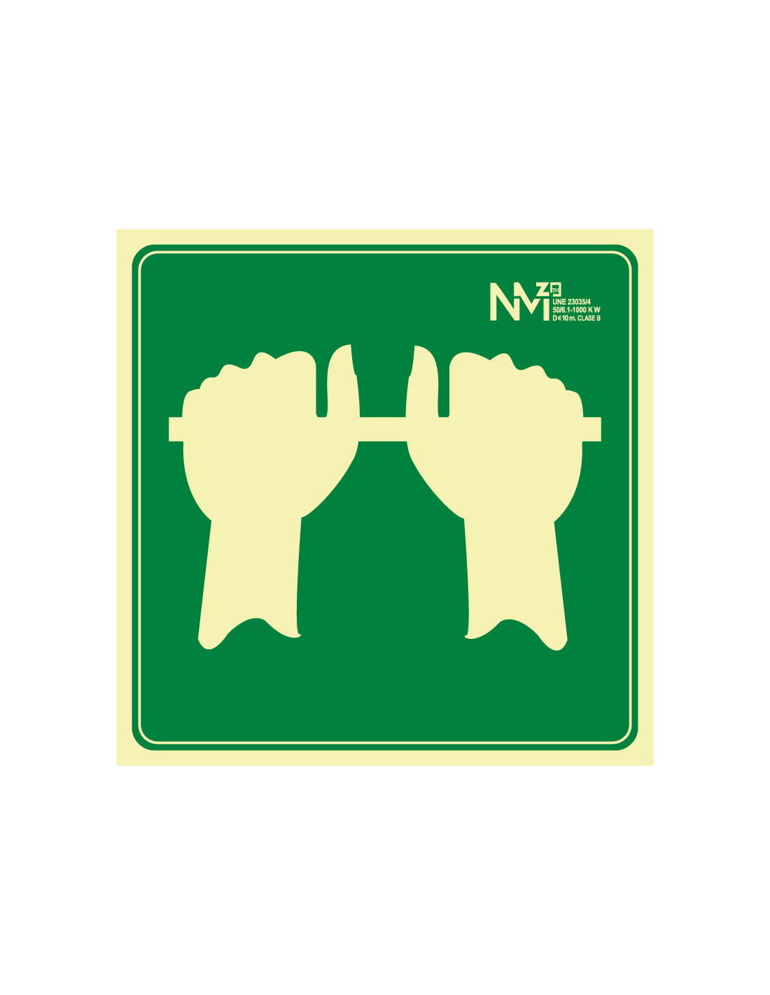 Señal Luminiscente PVC o Aluminio. Empujar para Salir