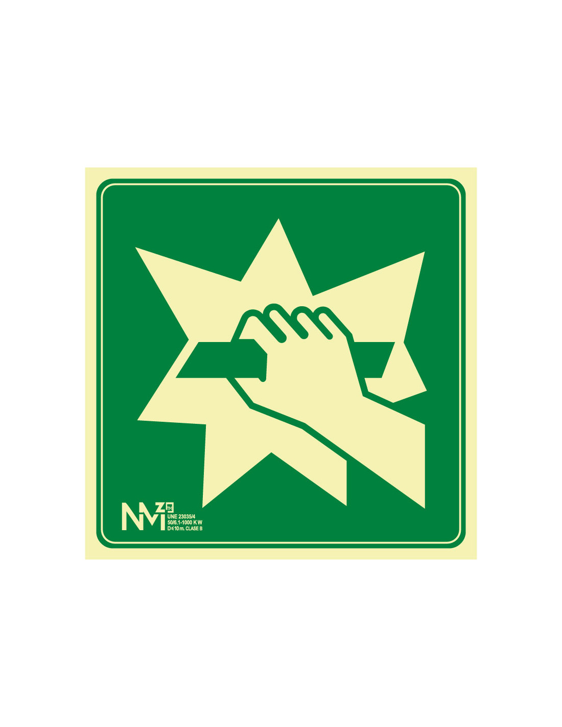 Señal Luminiscente PVC o Aluminio. Romper para Pasar