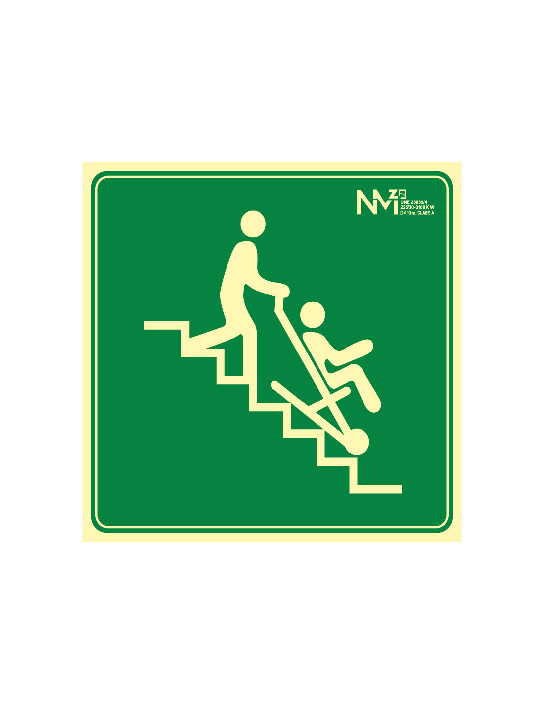 Señal Luminiscente PVC. Silla de Evacuación