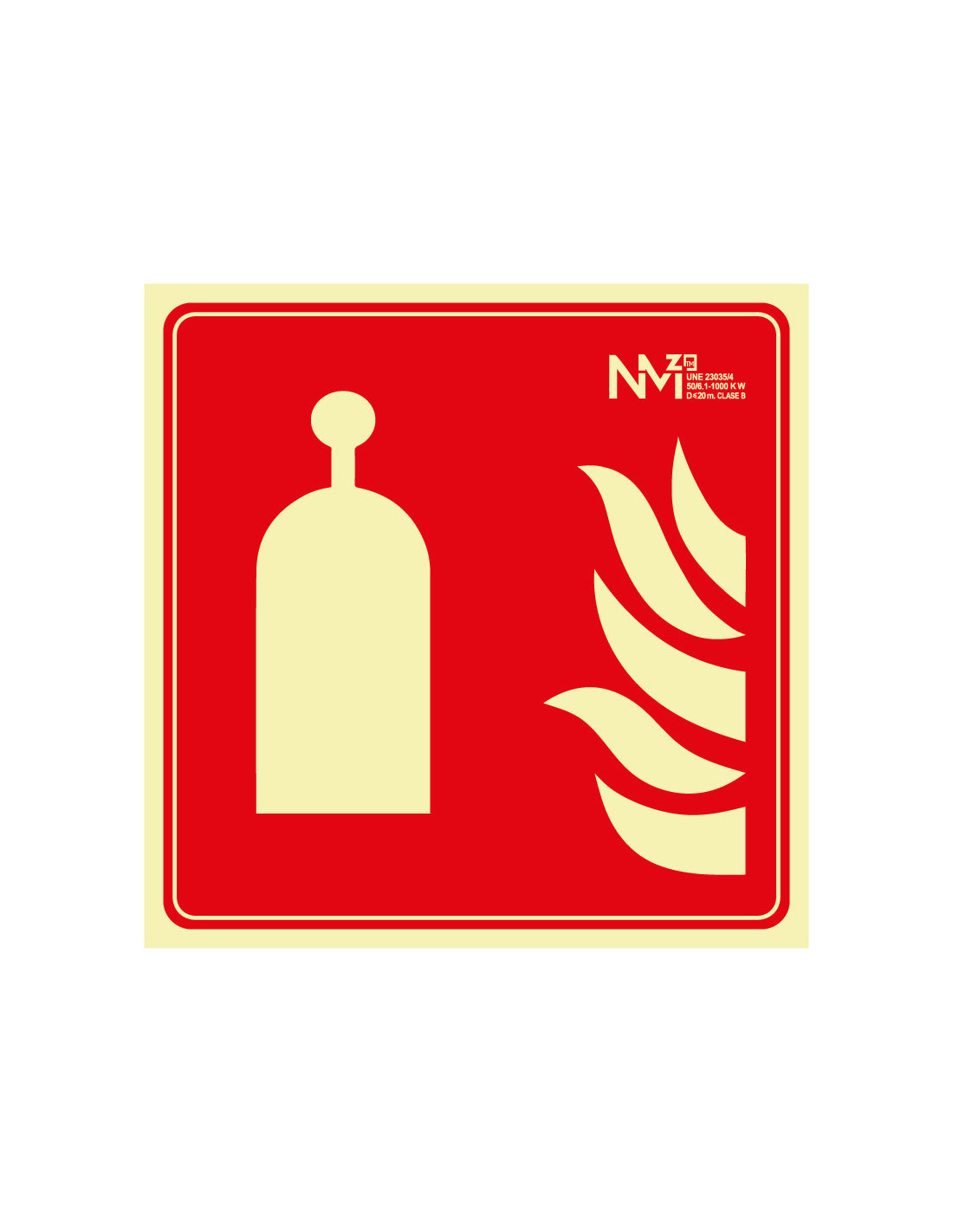 Señal Luminiscente PVC. Control Inalámbrico de Extinción