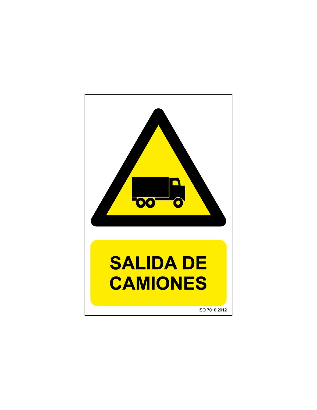 Señal Adhesivo, PVC o Aluminio. Salida de Camiones