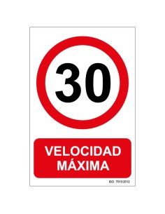 Señal de PVC. Velocidad...