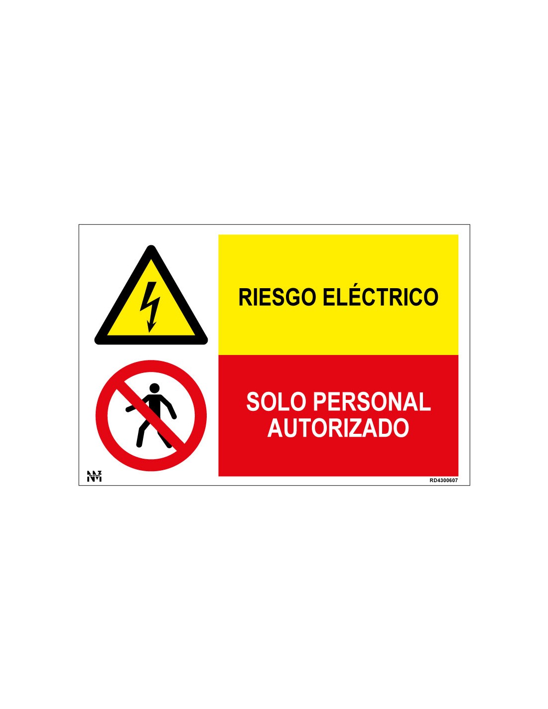 Señal Riesgo Eléctrico. Solo Personal Autorizado