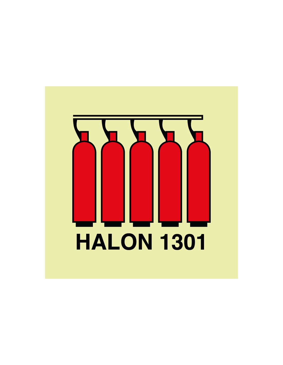 Señal Luminiscente PVC 1,1 mm. Batería de Halón