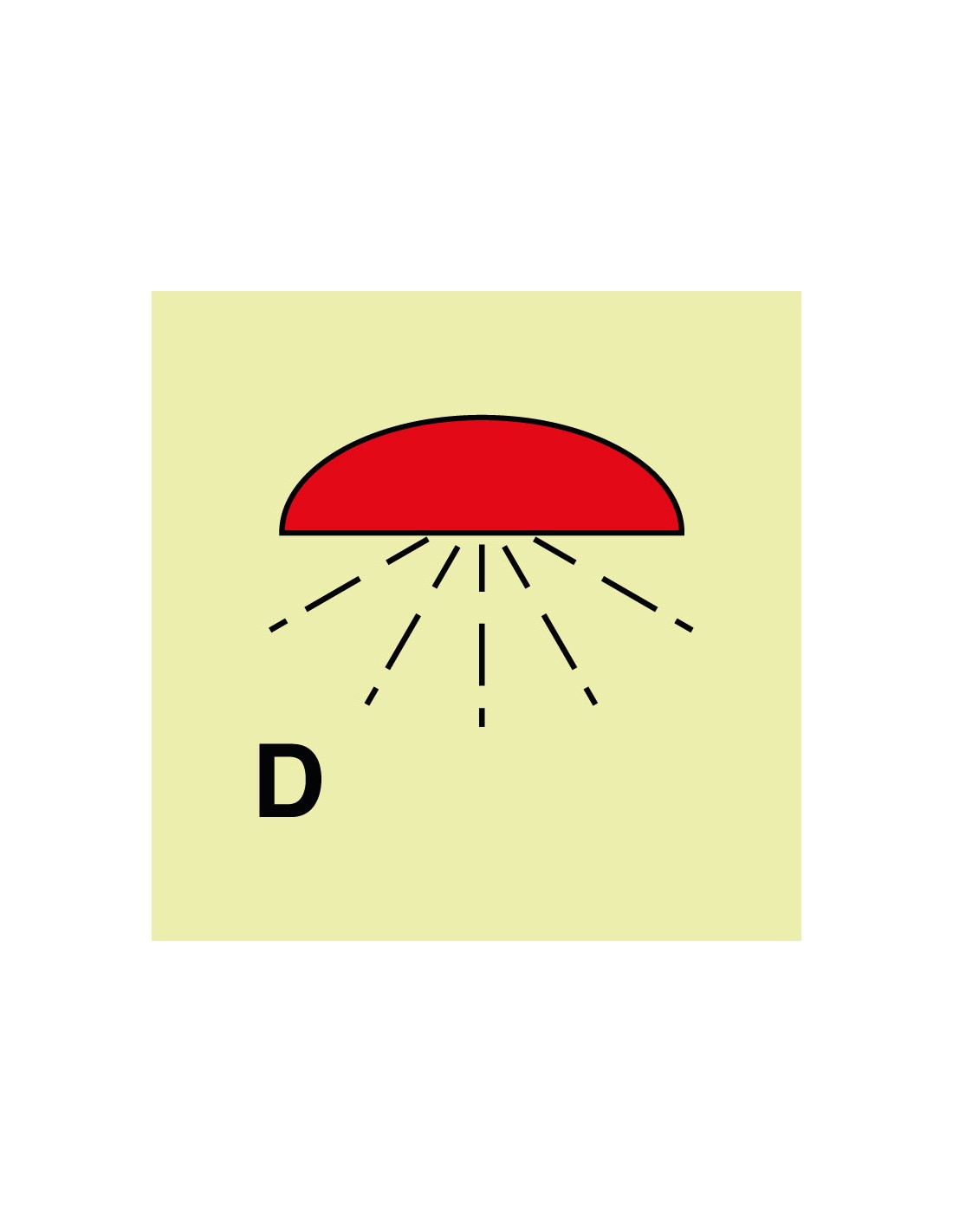 Señal Luminiscente PVC 1,1 mm . Espacio Protegido por Sistema de Empape
