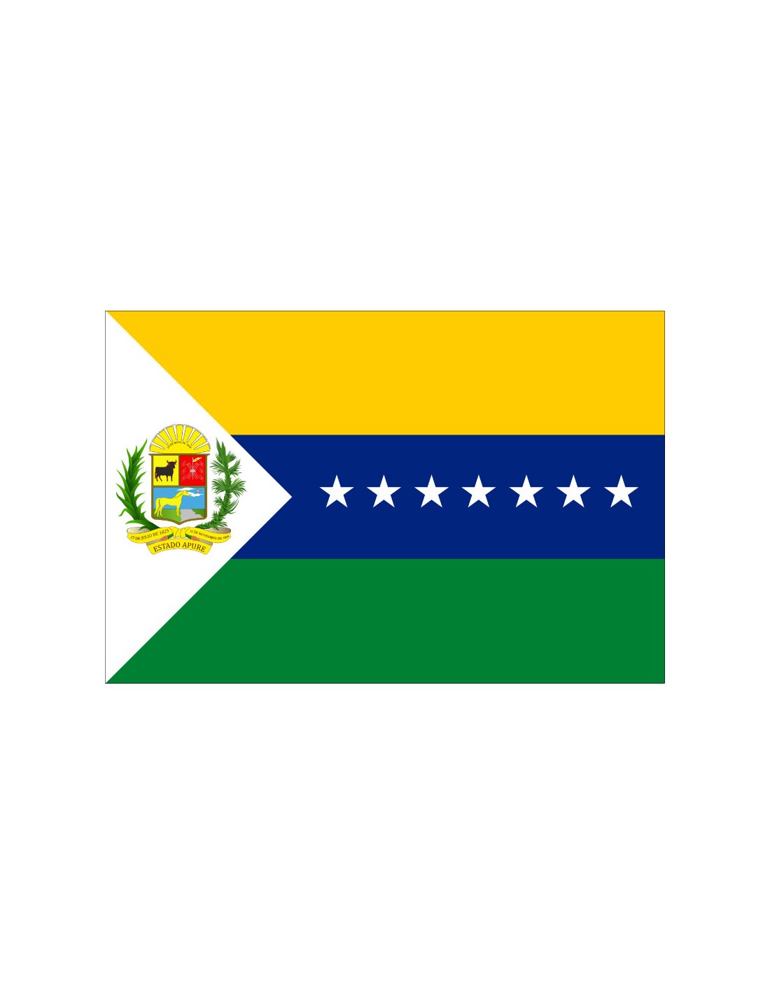 Bandera del Estado de Apure. Venezuela