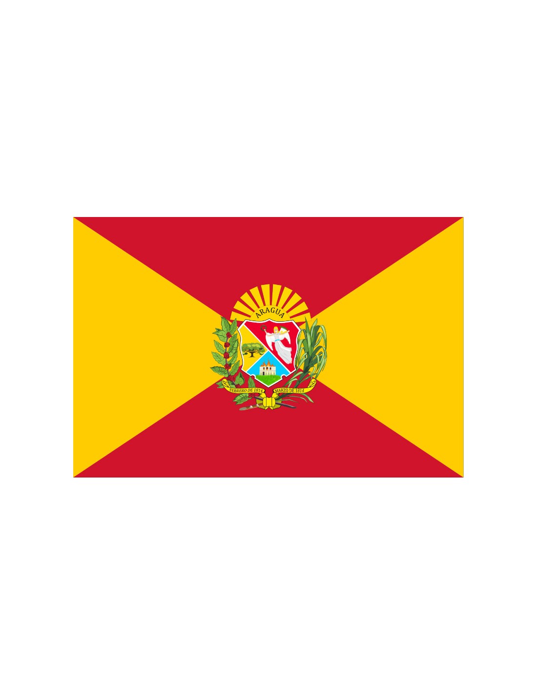 Bandera del Estado de Aragua. Venezuela