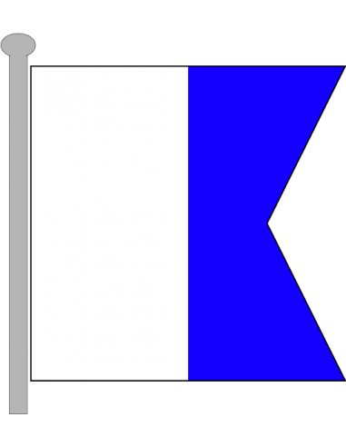 Bandera Alfa Codigo Internacional buzo sumergido