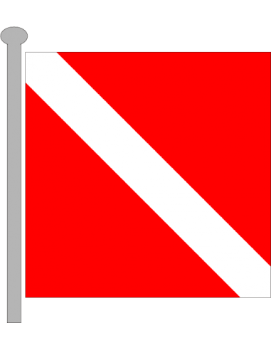 Bandera informativa de buceo recreativo
