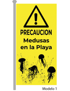 Bandera Precaución Medusas Modelo 1
