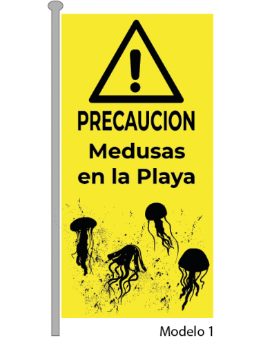 Bandera Precaución Medusas Modelo 1