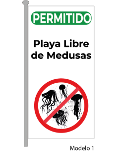 Bandera Libre de Medusas Modelo 1