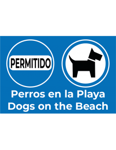 Bandera Permitido Perros en la Playa