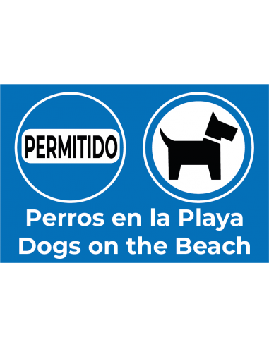 Bandera Permitido Perros en la Playa