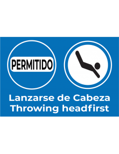 Bandera Permitido Lanzarse de Cabeza
