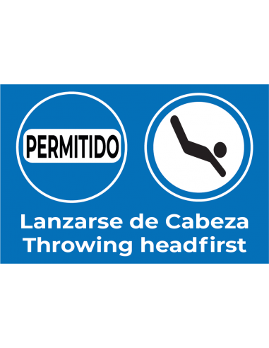 Bandera Permitido Lanzarse de Cabeza