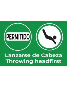 Bandera Permitido Lanzarse de Cabeza