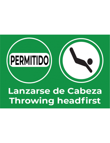 Bandera Permitido Lanzarse de Cabeza