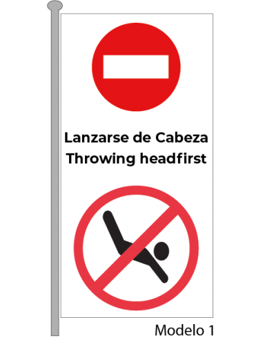 Bandera Prohibido Lanzarse de Cabeza