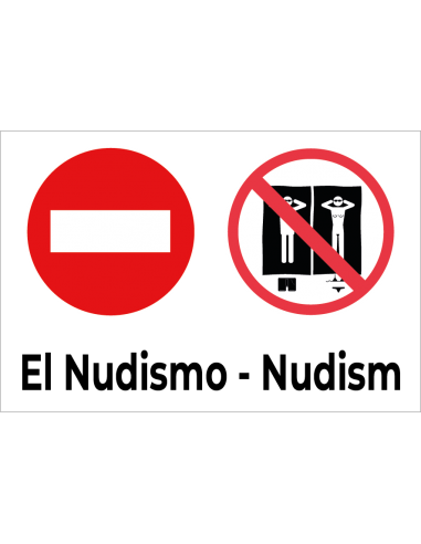 Bandera Prohibido El Nudismo
