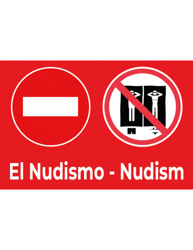 Bandera Prohibido El Nudismo