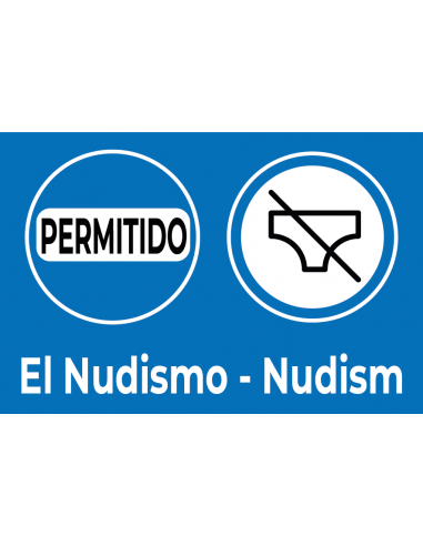 Bandera Permitido El Nudismo