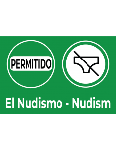 Bandera Permitido El Nudismo