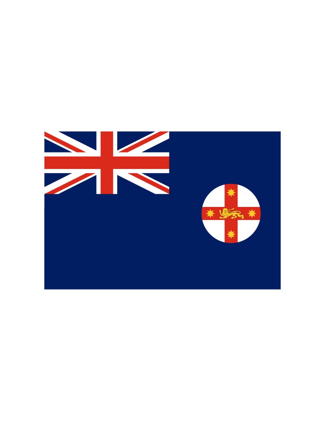 Bandera del Estado de Nueva Gales del Sur. Australia