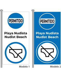 Bandera Permitido El Nudismo Vertical