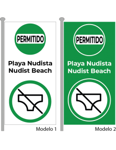 Bandera Permitido El Nudismo