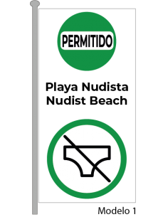 Bandera Permitido El Nudismo