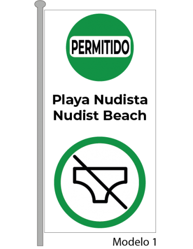 Bandera Permitido El Nudismo