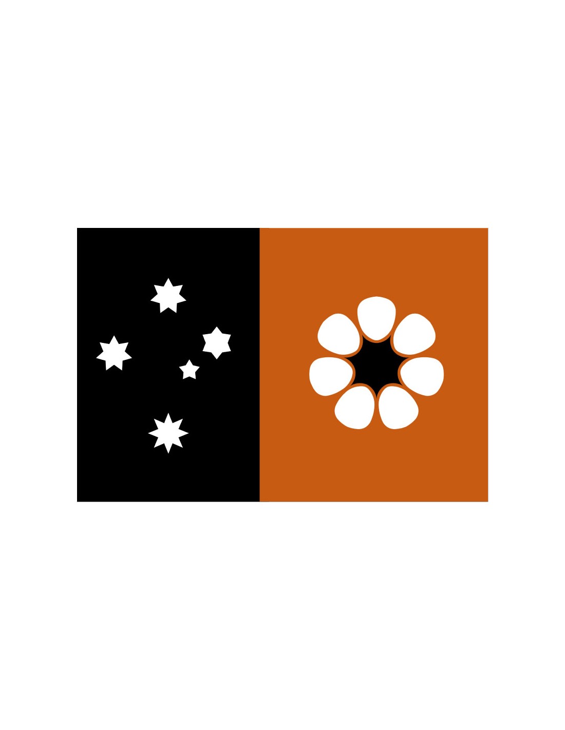 Bandera del Estado del Territorio del Norte. Australia