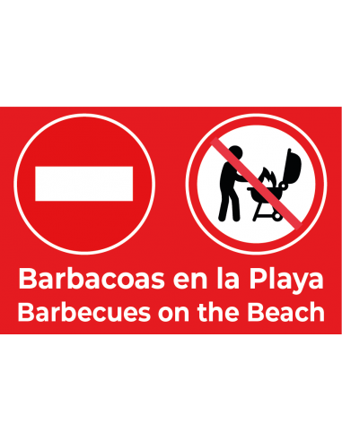 Bandera Prohibido Hacer Barbacoas