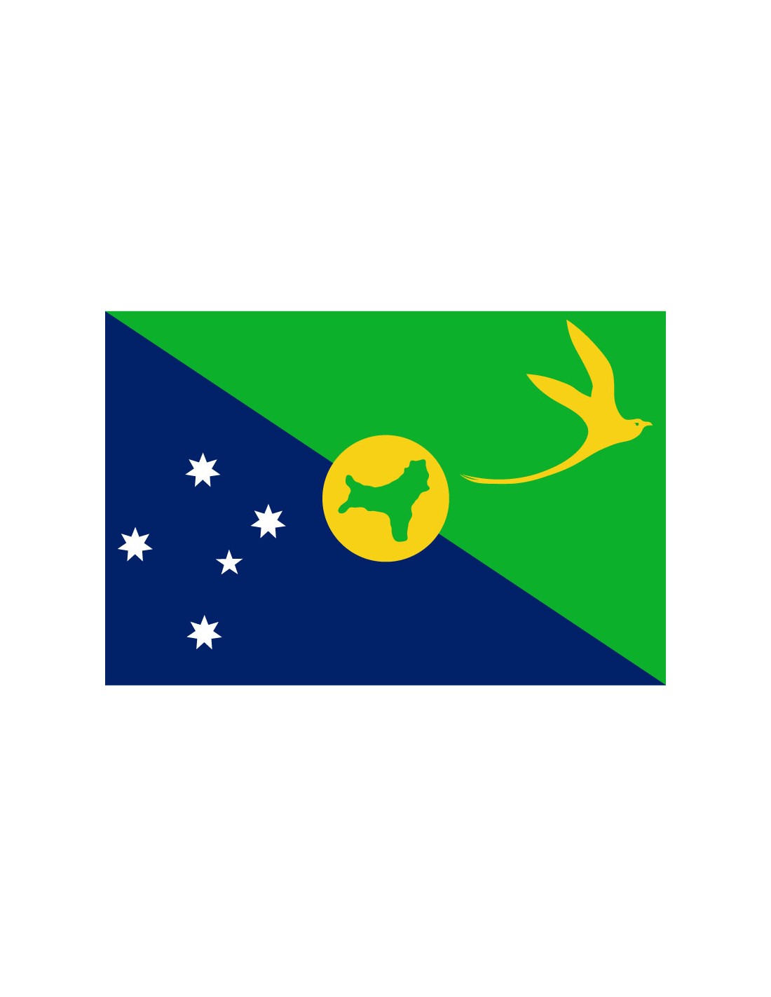 Bandera de la Isla de Navidad. Australia
