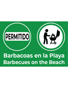 Bandera Permitido Hacer Barbacoas