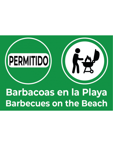 Bandera Permitido Hacer Barbacoas