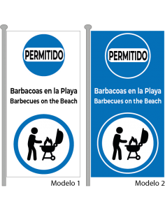 Bandera Permitido Barbacoas Vertical