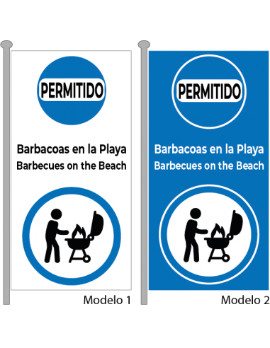 Bandera Permitido Barbacoas Vertical