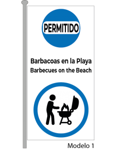 Bandera Permitido Barbacoas Vertical