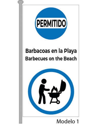 Bandera Permitido Barbacoas Vertical