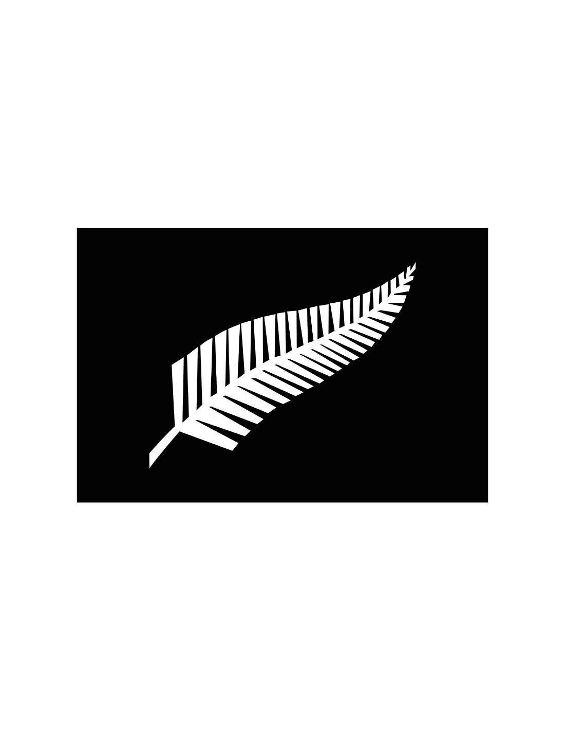 Bandera de los All Blacks. Nueva Zelanda