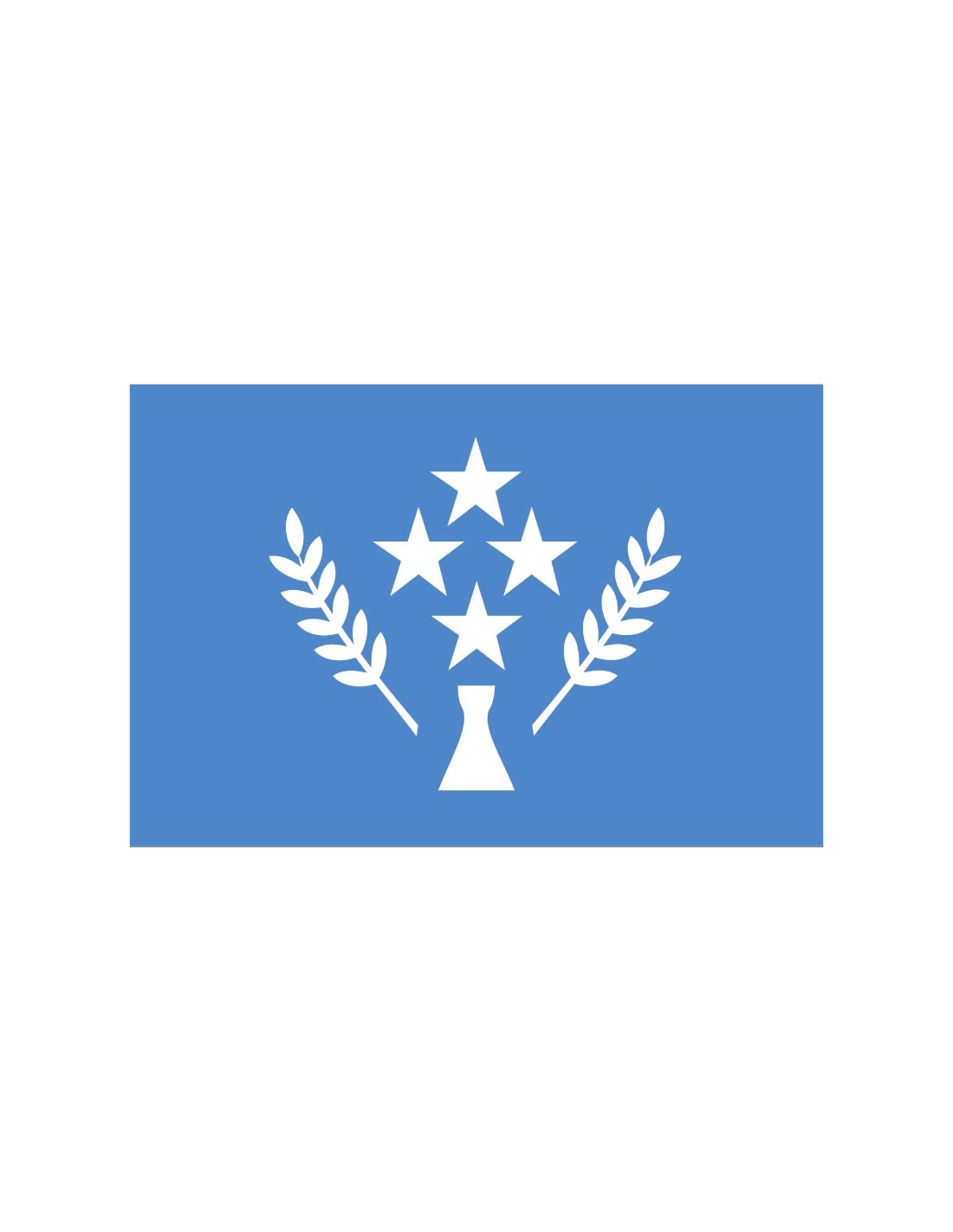 Bandera del Estado de Kosrae. Micronesia