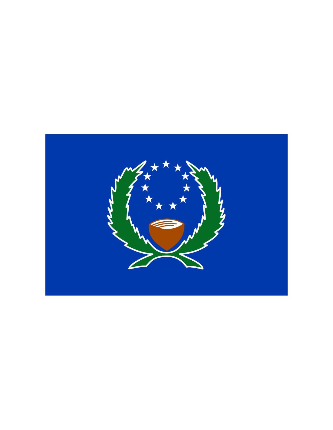 Bandera del Estado de Pohnpei. Micronesia
